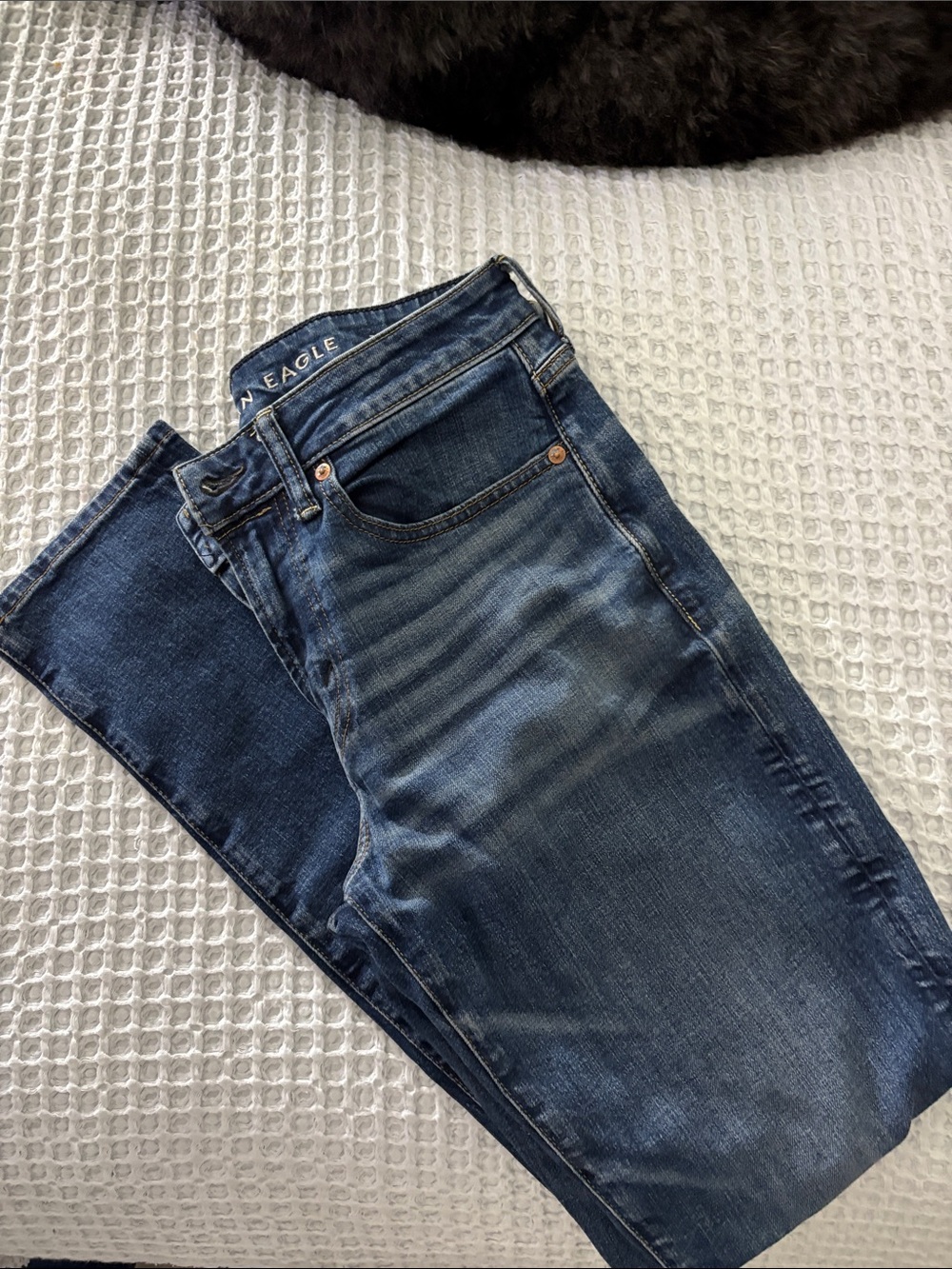 American Eagle Outfitters Men’s Blue Slim Jeans - Washed Indigo